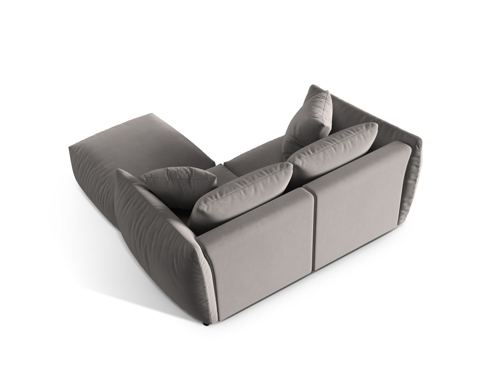 Ecksofa Samt Grau Chris — Ansicht 4