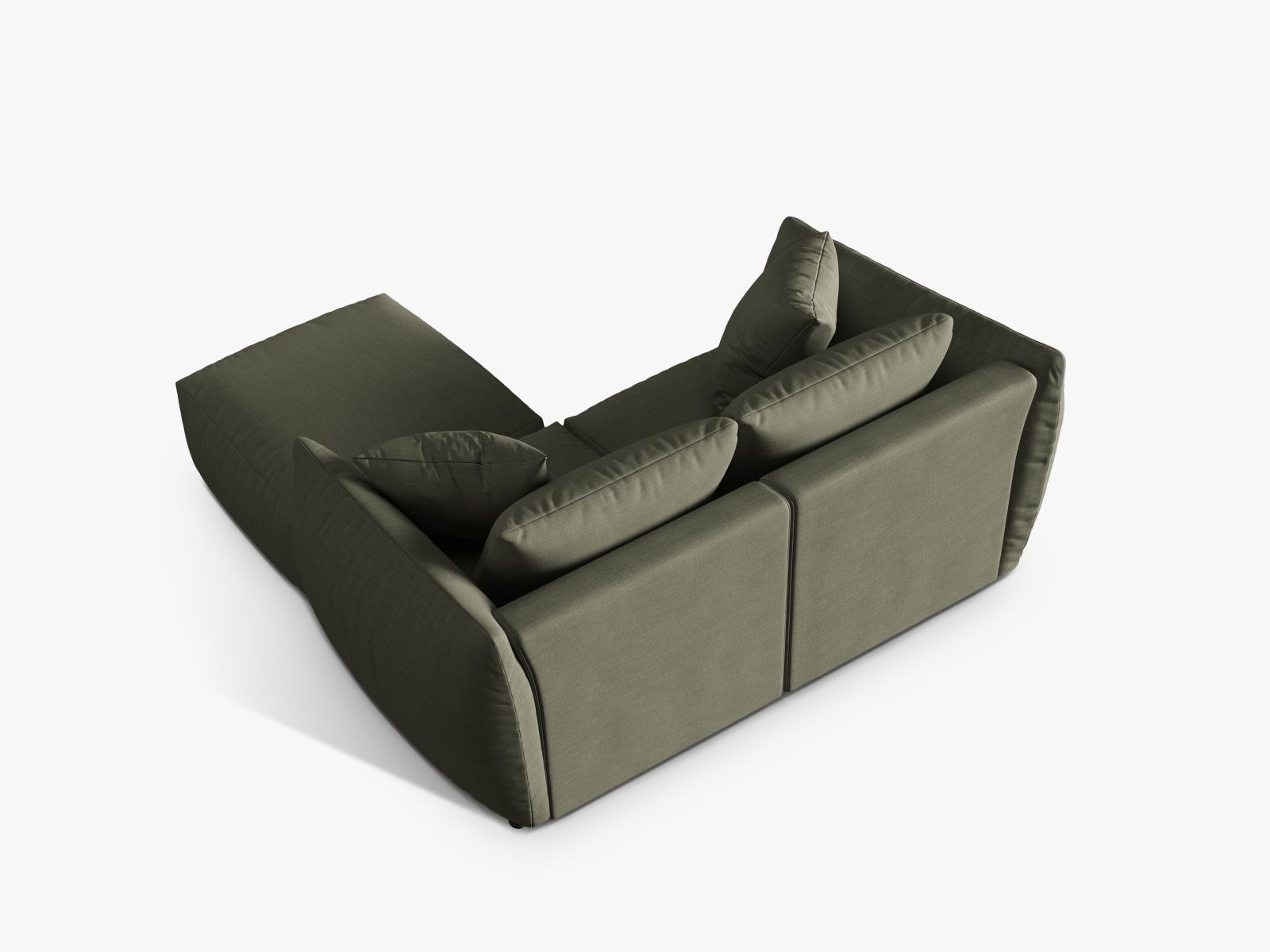 Ecksofa Strukturstoff Light Green Chris — Ansicht 4
