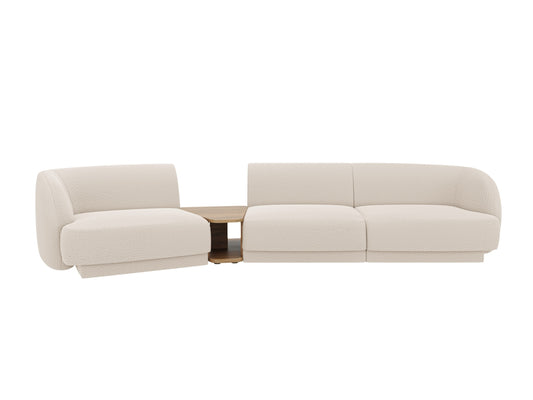 Miley Modular Sofa, 3 Seats, 303x126 cm — Beige / Left