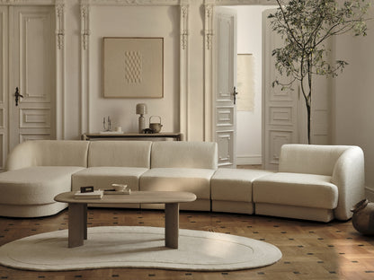 Sofa Bouclé Beige Miley — Wohnbeispiel