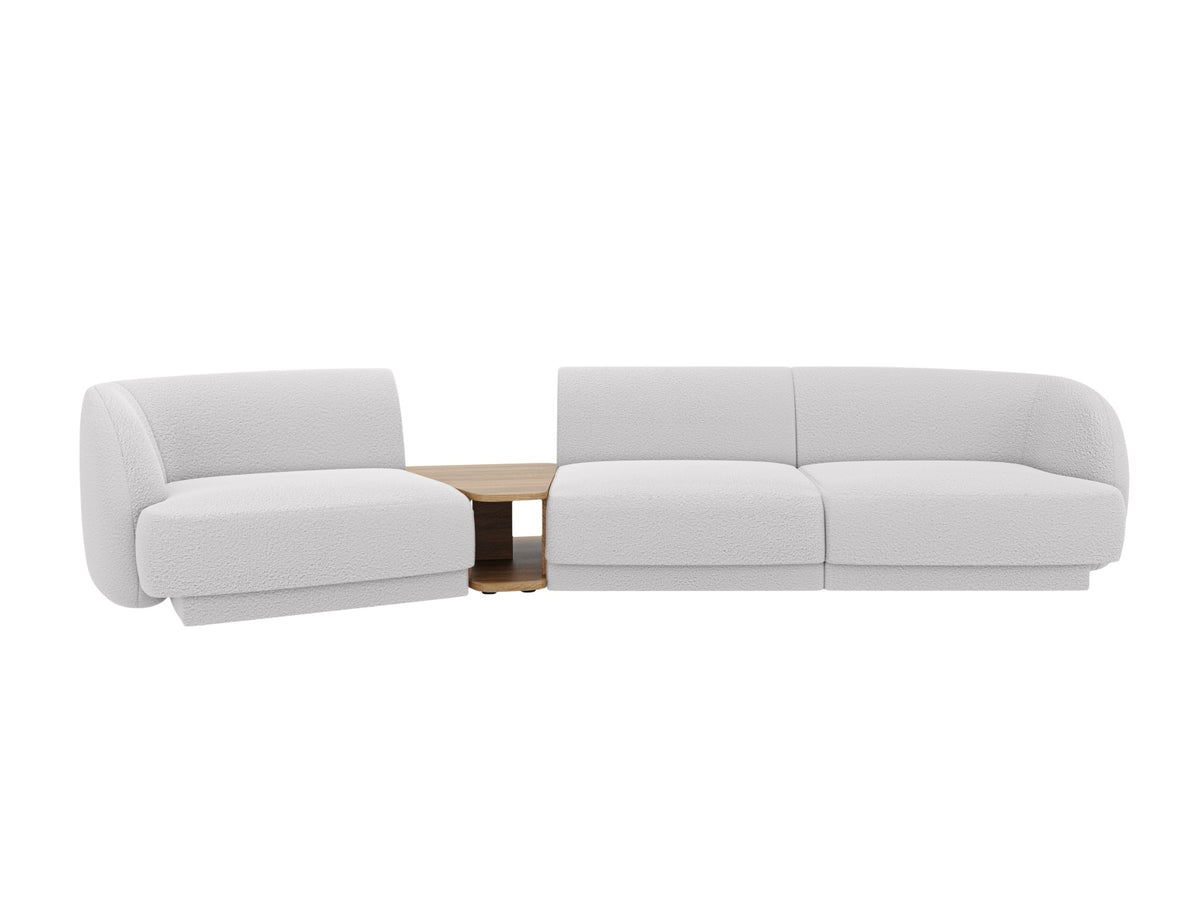 Miley Modular Sofa, 3 Seats, 303x126 cm — Light Grey / Left