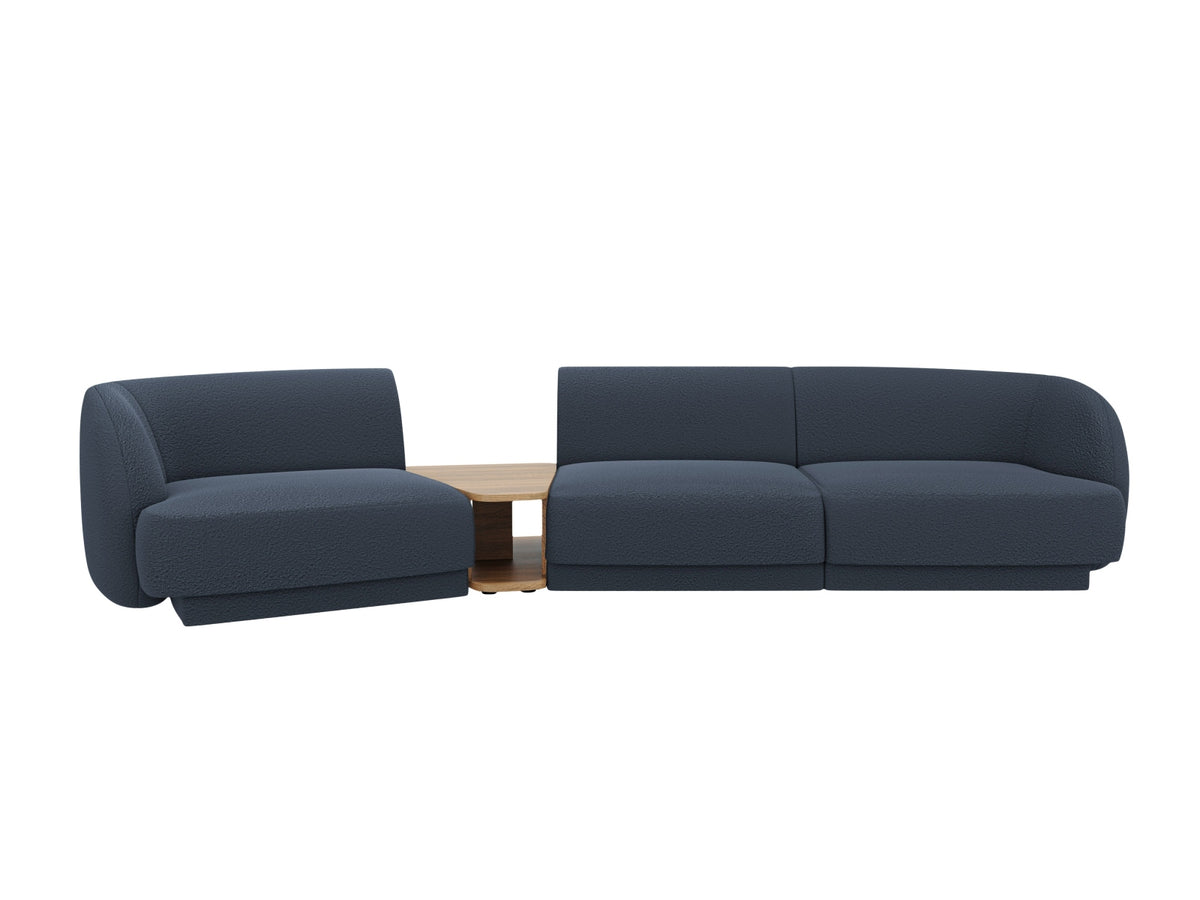 Miley Modular Sofa, 3 Seats, 303x126 cm — Dark Blue / Left