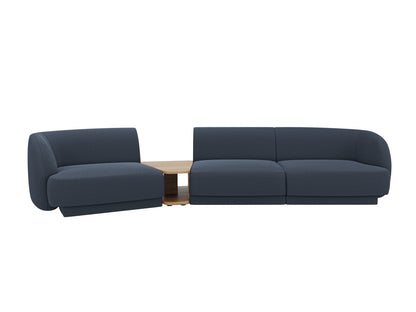 Sofa Bouclé Beige Miley — Dark Blue