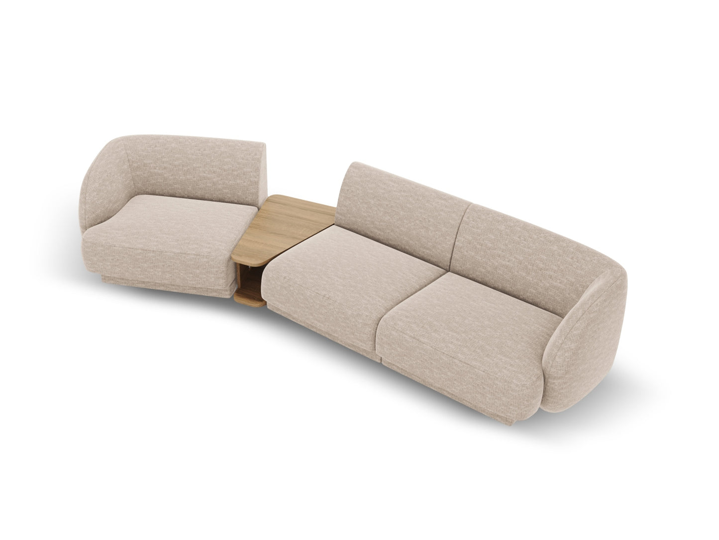 Sofa Chenille Beige Miley — Detailansicht
