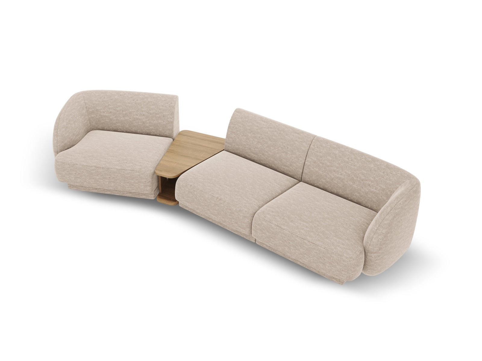 Sofa Chenille Beige Miley — Detailansicht
