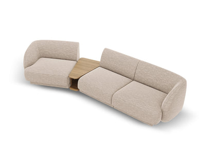 Sofa Chenille Beige Miley — Detailansicht