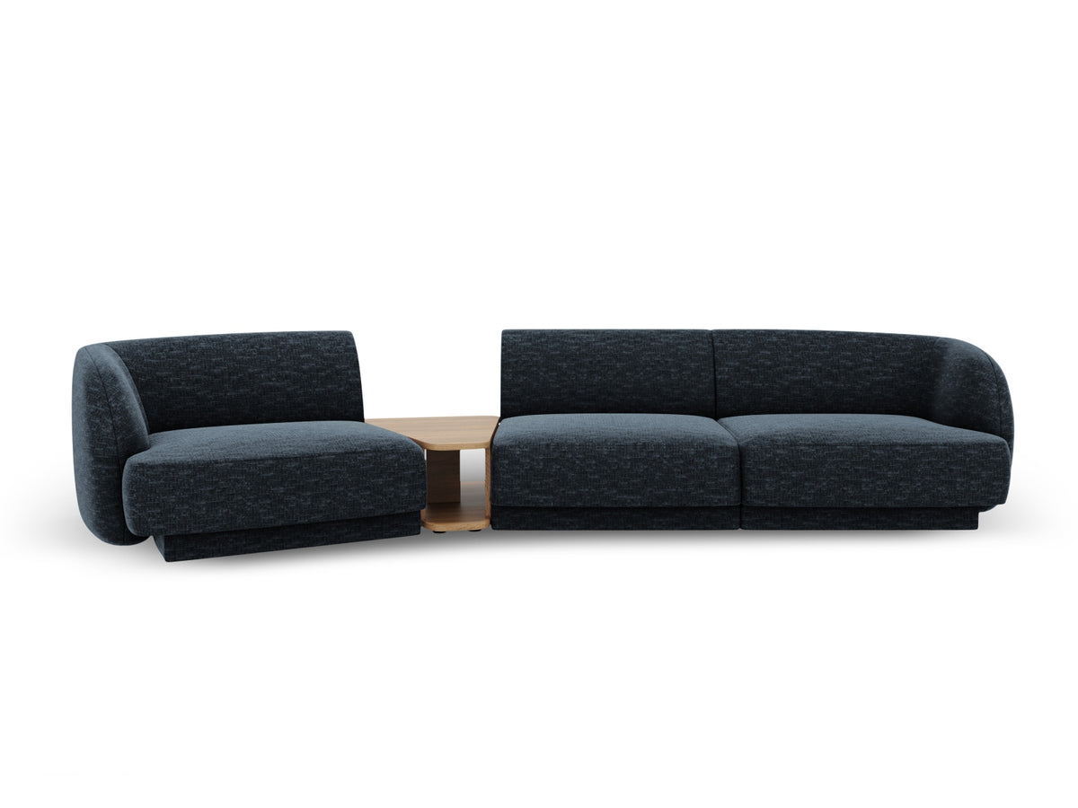 Miley Modular Sofa, 3 Seats, 303x126 cm — Royal Blue / Left