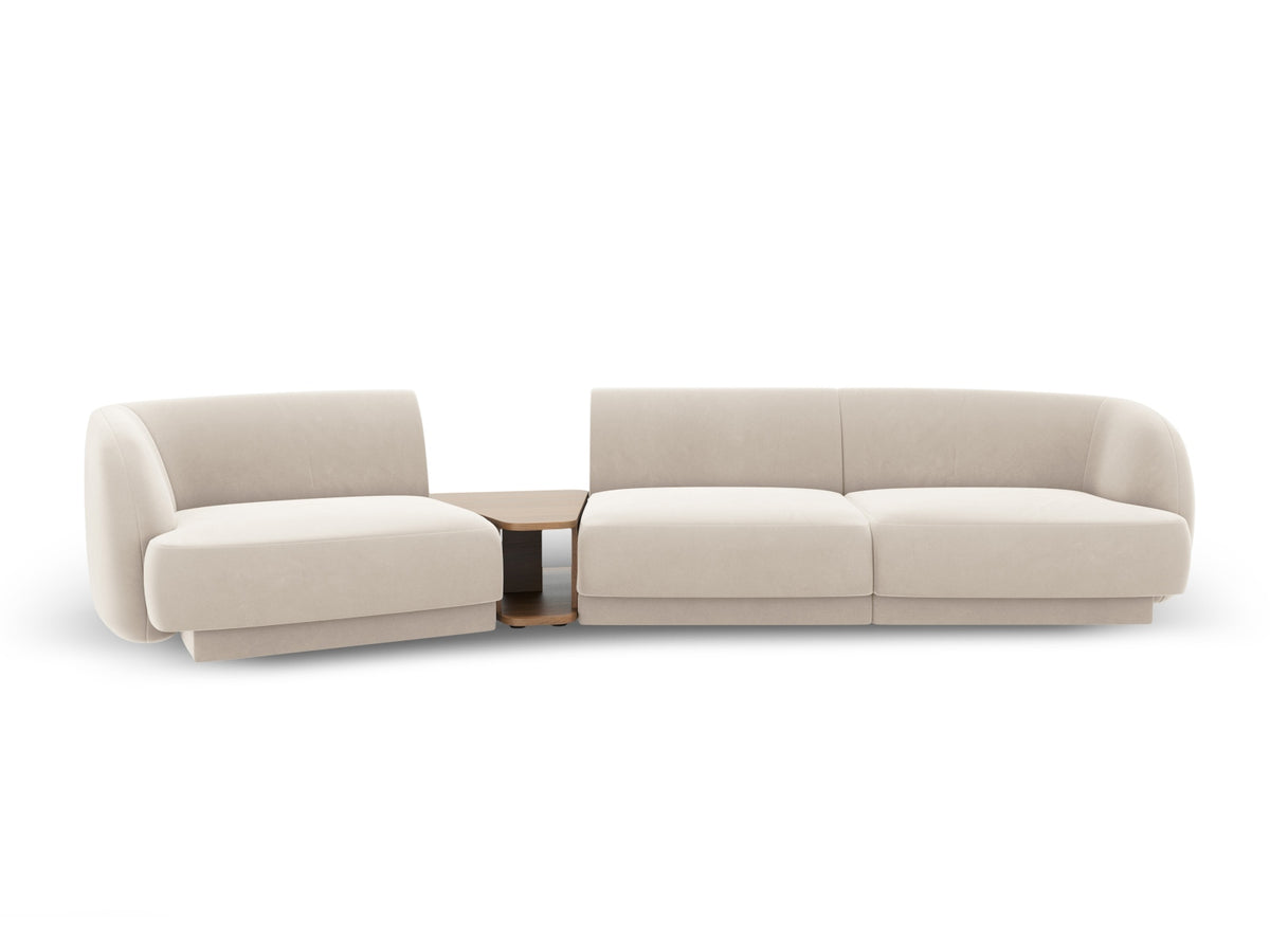 Miley Modular Sofa, 3 Seats, 303x126 cm — Light Beige / Left