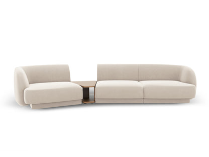 Sofa Samt Schwarz Miley — Light Beige