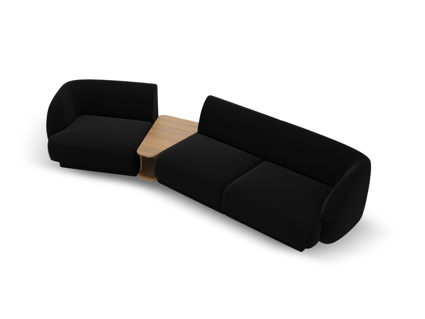 Sofa Samt Schwarz Miley — Detailansicht