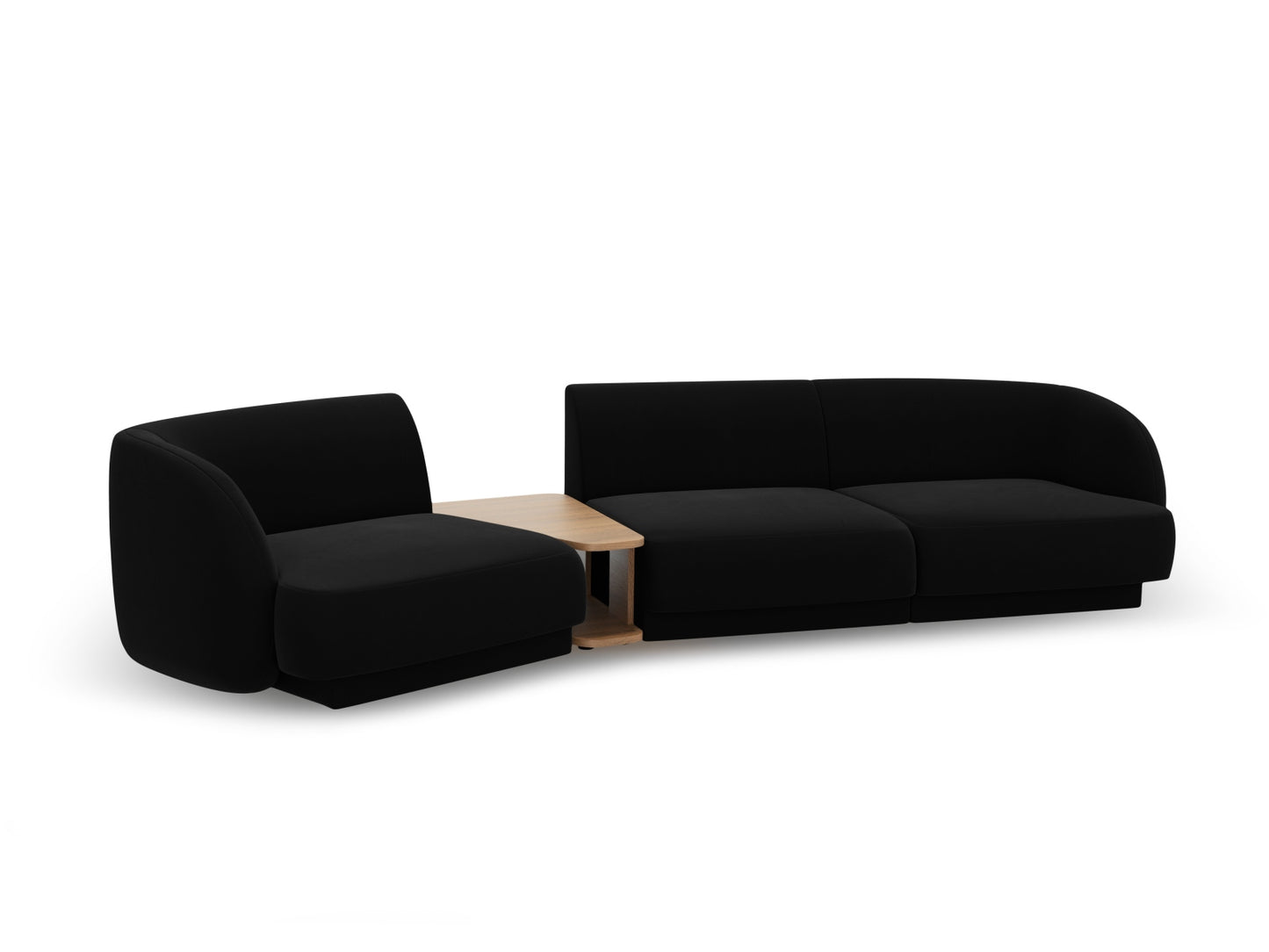 Sofa Samt Schwarz Miley — Maße und Details