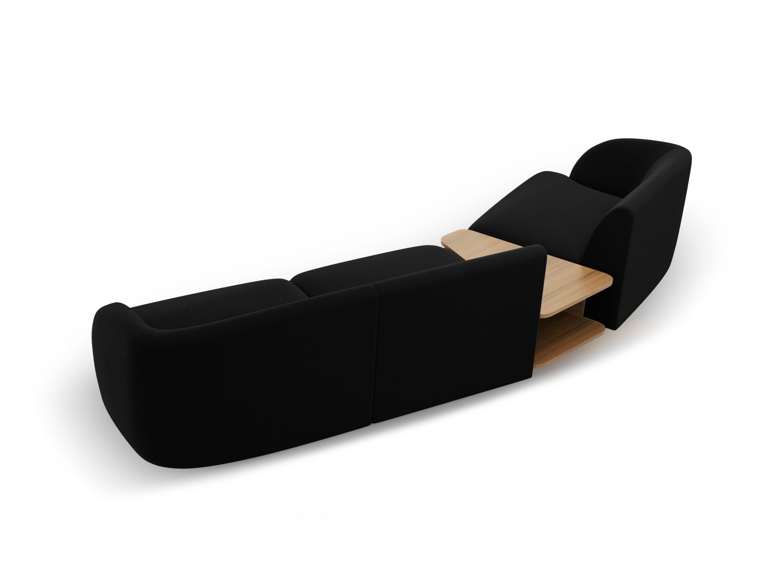 Sofa Samt Schwarz Miley — Ansicht 4