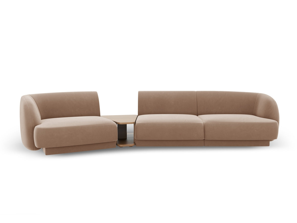 Miley Modular Sofa, 3 Seats, 303x126 cm — Cappuccino / Left