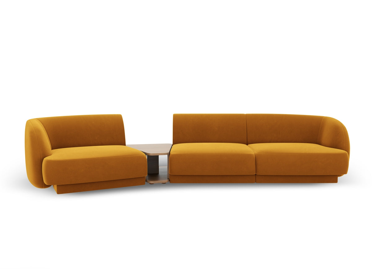 Miley Modular Sofa, 3 Seats, 303x126 cm — Yellow / Left