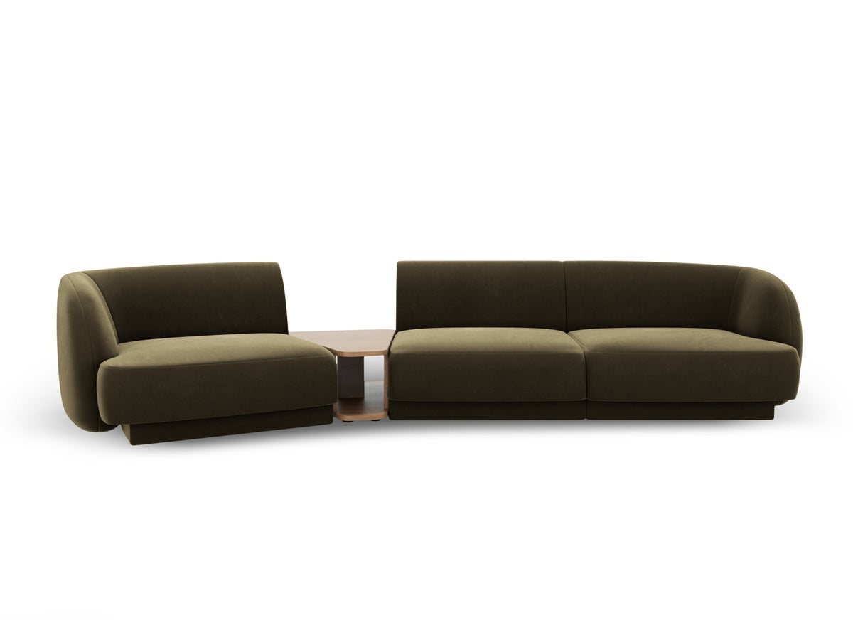 Miley Modular Sofa, 3 Seats, 303x126 cm — Green / Left