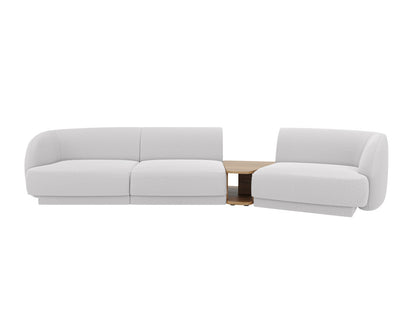 Miley Modular Sofa, 3 Seats, 303x126 cm — Light Grey / Right