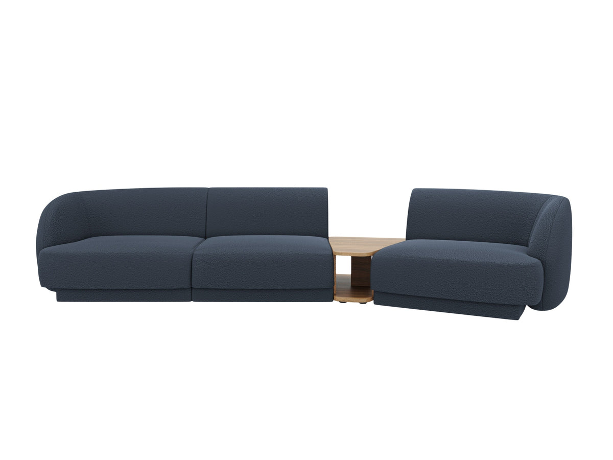 Miley Modular Sofa, 3 Seats, 303x126 cm — Dark Blue / Right