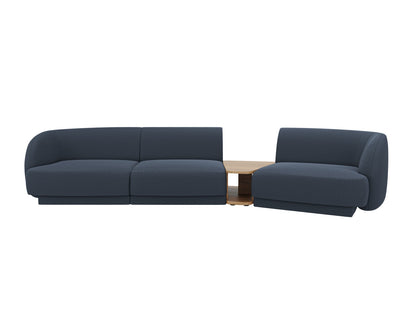 Miley Modular Sofa, 3 Seats, 303x126 cm — Dark Blue / Right