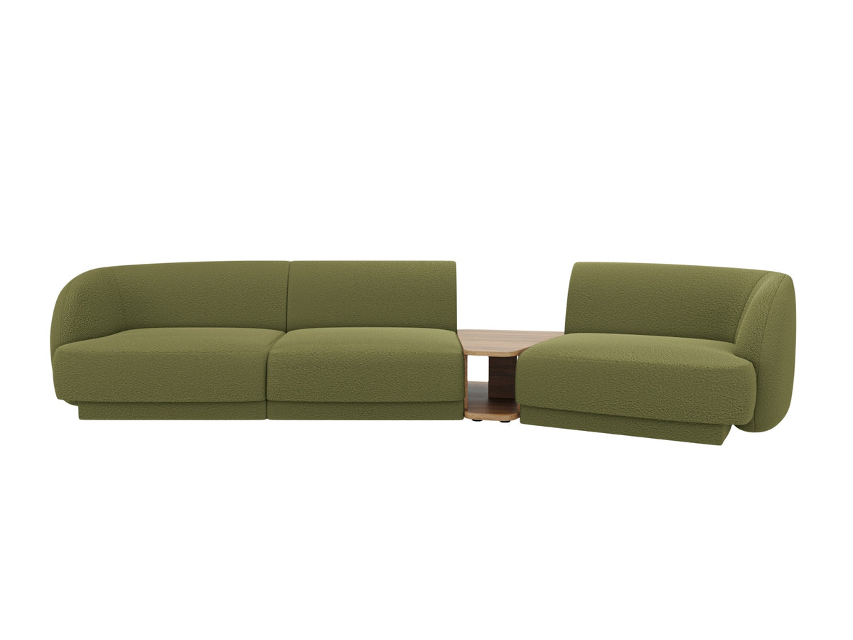Miley Modular Sofa, 3 Seats, 303x126 cm — Dark Olive Green / Right