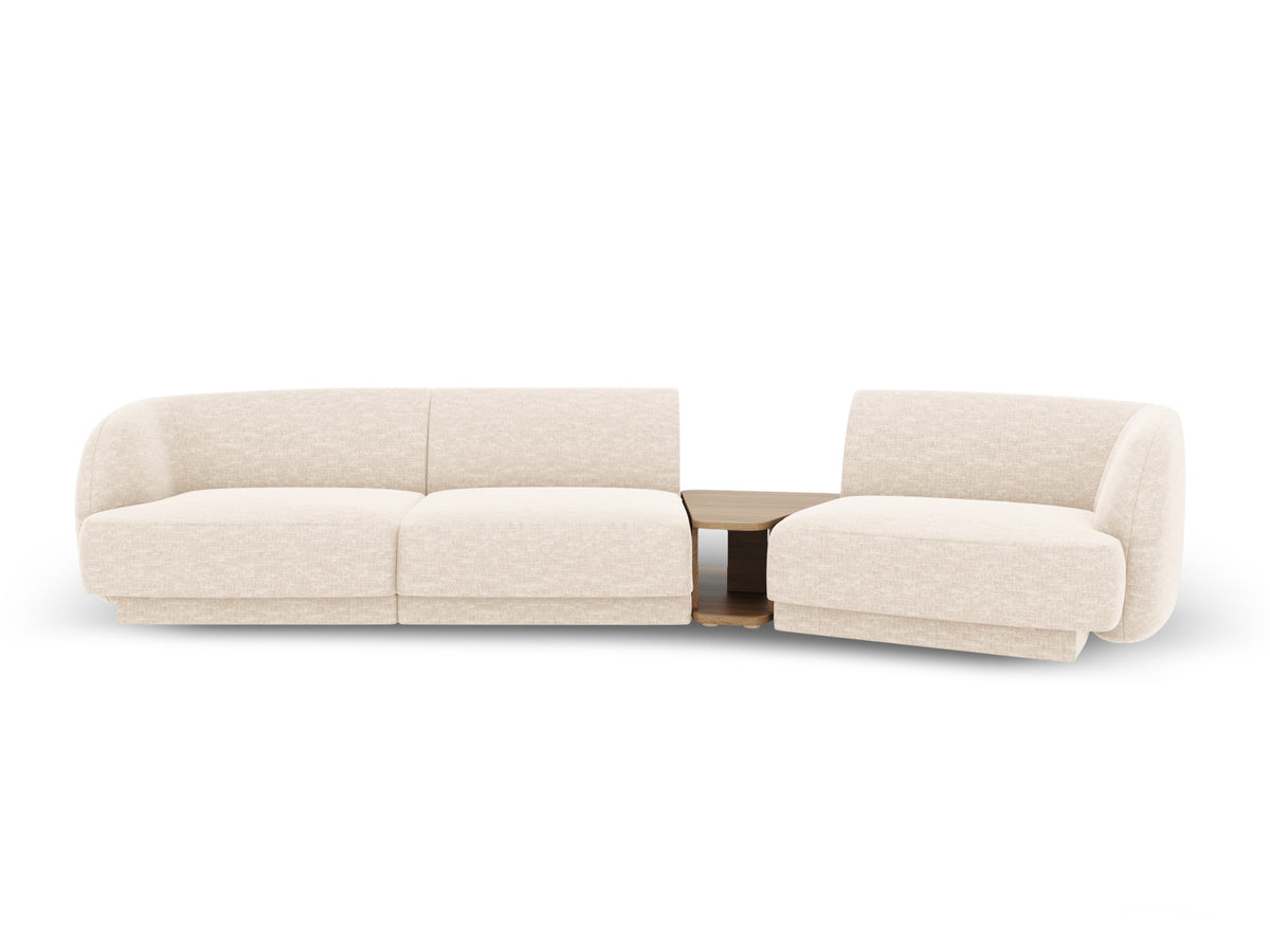 Miley Modular Sofa, 3 Seats, 303x126 cm — Light Beige / Right