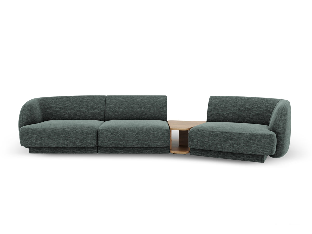 Miley Modular Sofa, 3 Seats, 303x126 cm — Petrol / Right