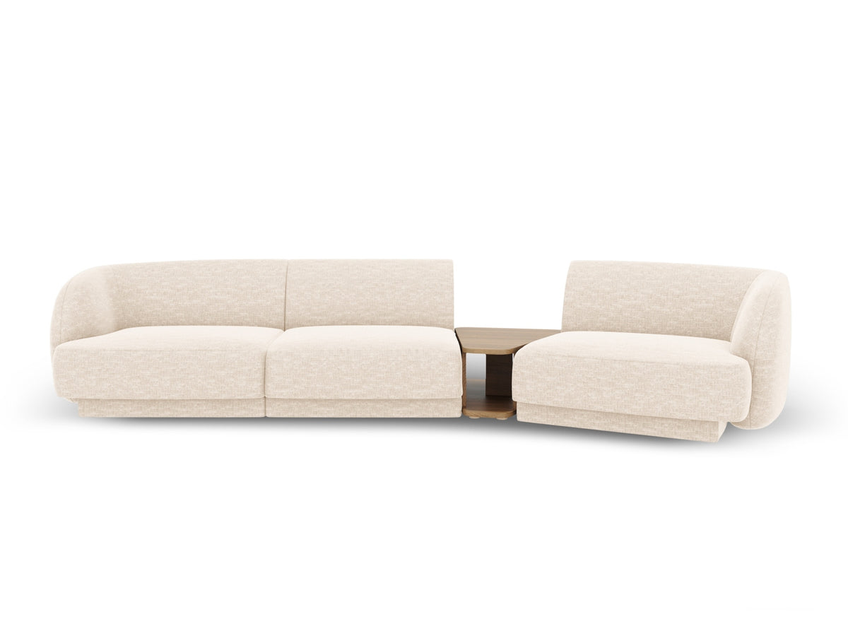 Miley Modular Sofa, 3 Seats, 303x126 cm — Ivory / Right