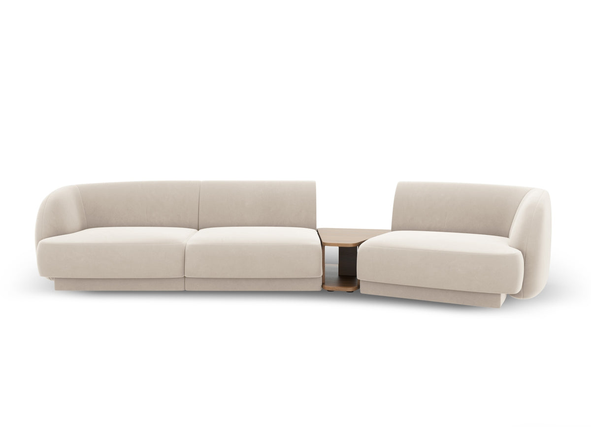 Miley Modular Sofa, 3 Seats, 303x126 cm — Light Beige / Right