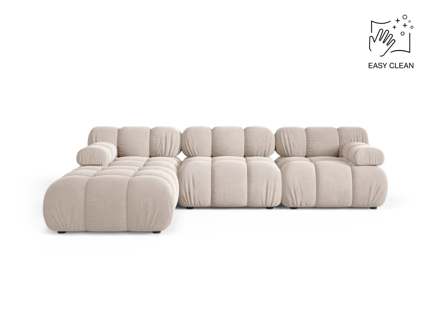 Sofa Samt Beige Bellis — Light Beige