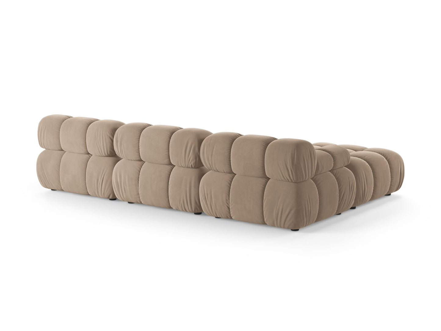 Sofa Samt Beige Bellis — Detailansicht