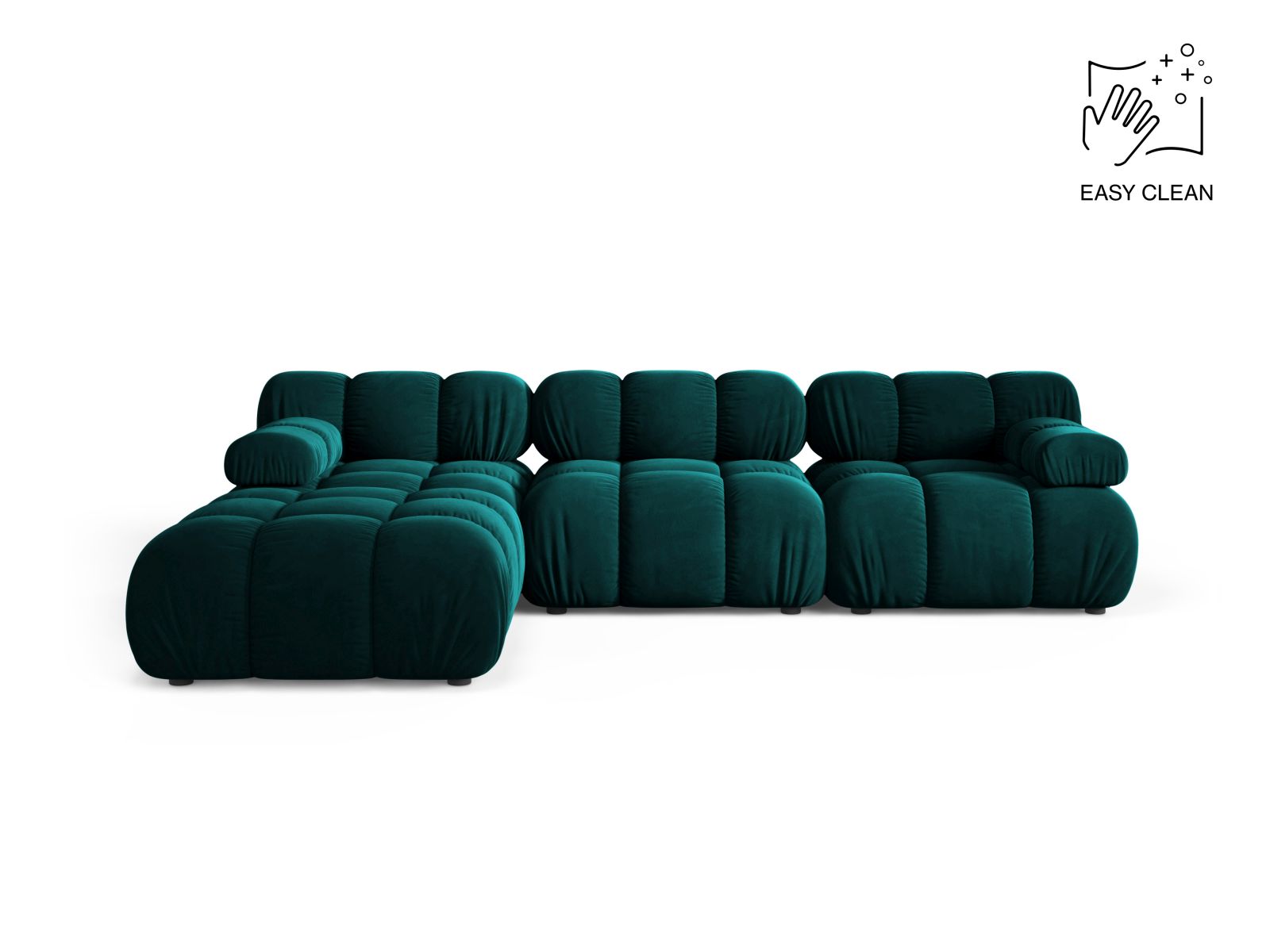 Bellis Modular Sofa, 4 Seats, 282x188 cm — Deep Petrol