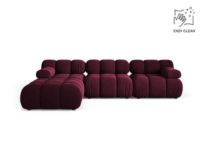 Sofa Samt Beige Bellis — Burgundy