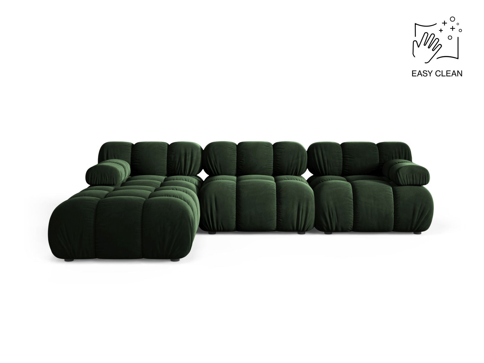 Bellis Modular Sofa, 4 Seats, 282x188 cm — Bottle Green