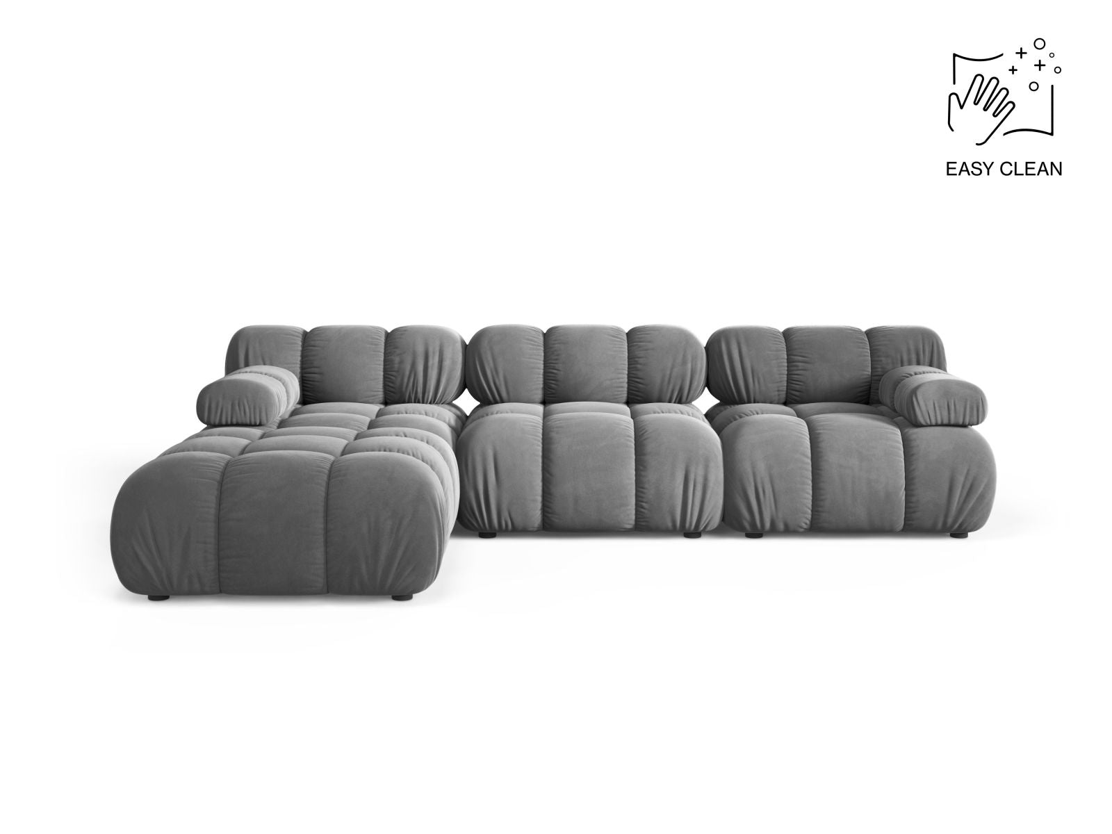 Bellis Modular Sofa, 4 Seats, 282x188 cm — Light Grey