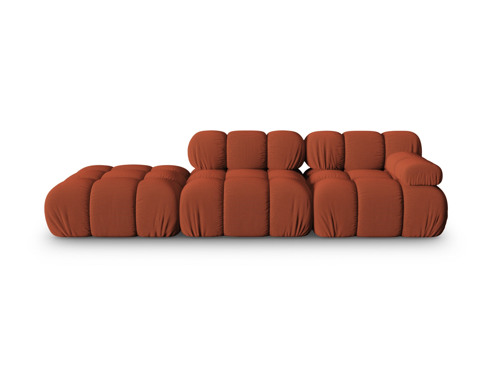 Bellis Modular Sofa, 4 Seats, 282x94 cm — Brick / Left
