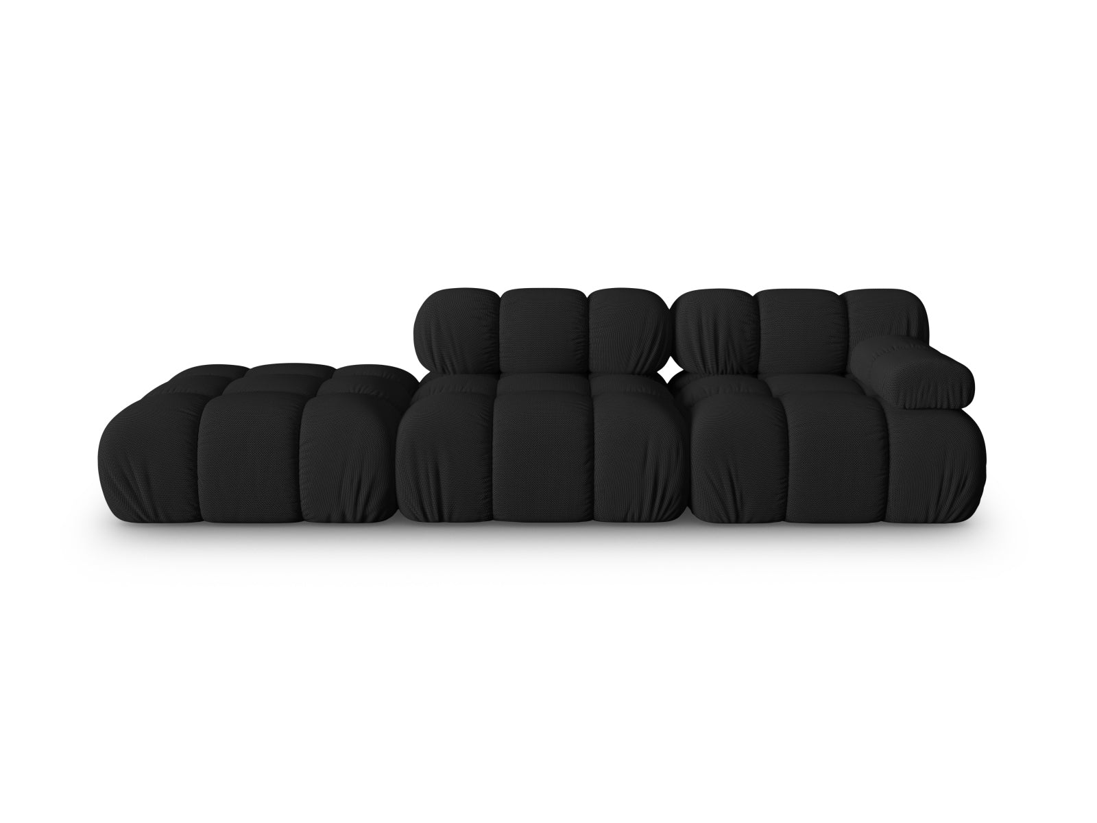 Bellis Modular Sofa, 4 Seats, 282x94 cm — Black / Left