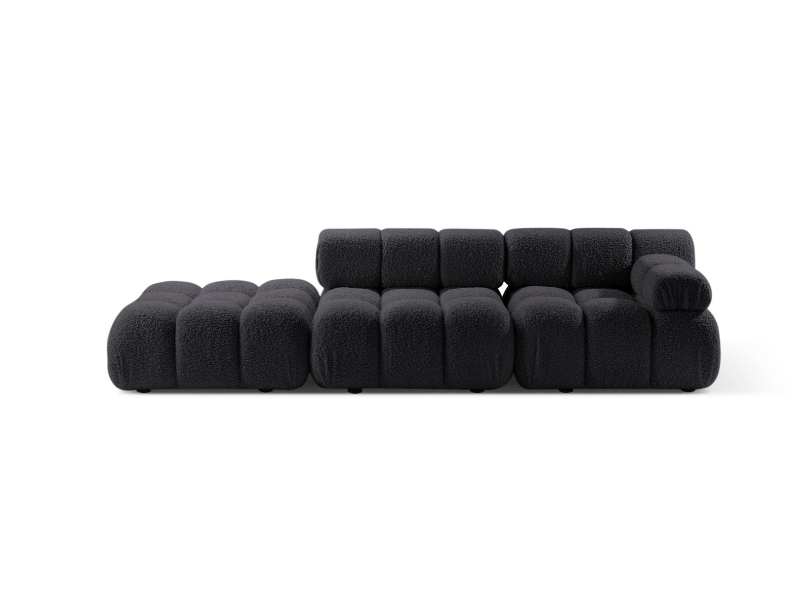 Bellis Modular Sofa, 4 Seats, 282x94 cm — Graphite / Left