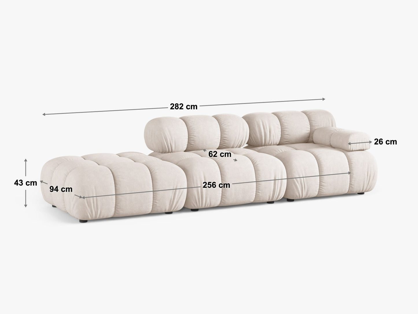 Sofa Bouclé Brick Bellis — Ansicht 8