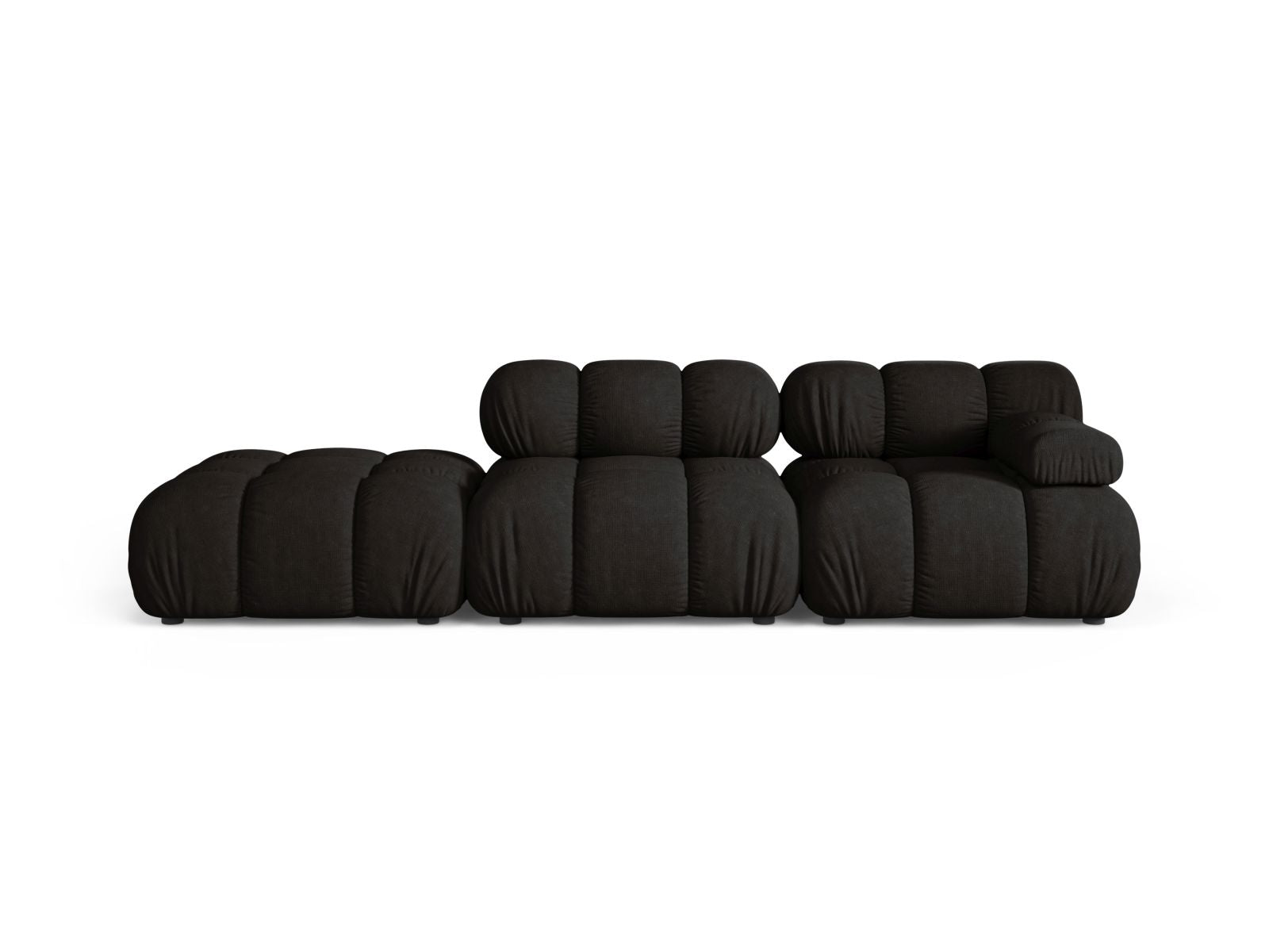 Bellis Modular Sofa, 4 Seats, 282x94 cm — Black / Left