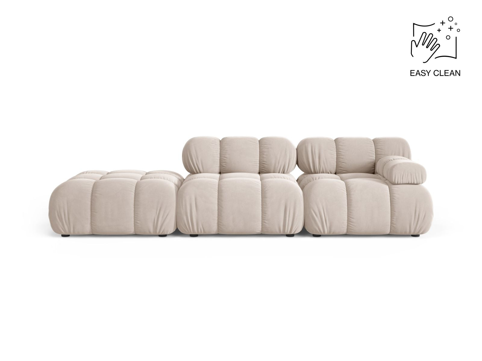 Bellis Modular Sofa, 4 Seats, 282x94 cm — Light Beige / Left