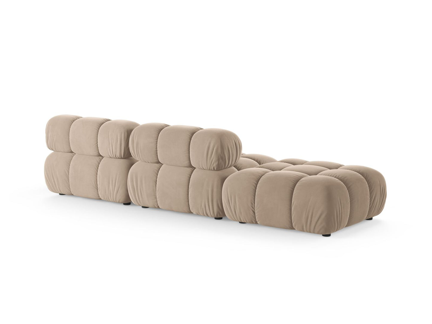 Sofa Samt Beige Bellis — Detailansicht