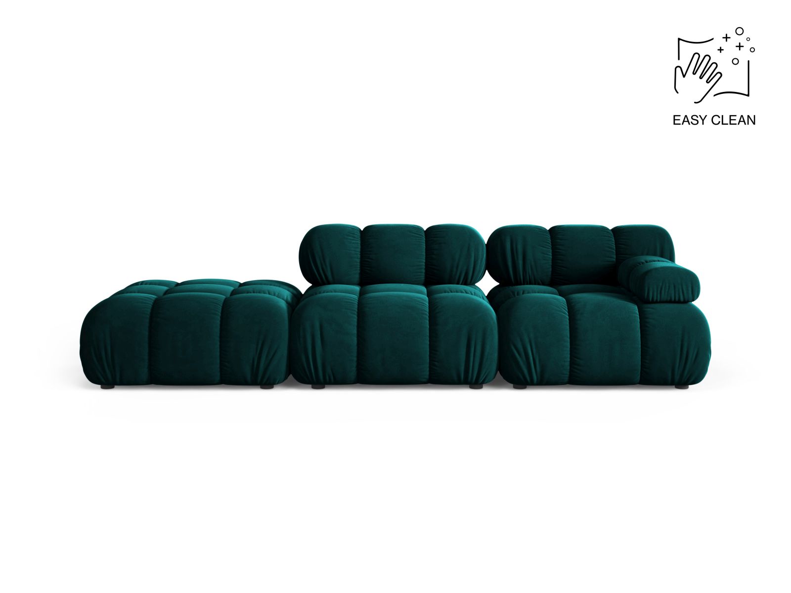 Bellis Modular Sofa, 4 Seats, 282x94 cm — Deep Petrol / Left