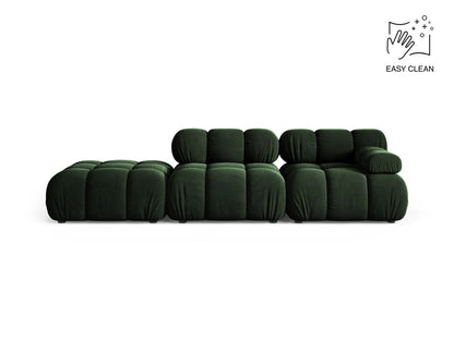 Sofa Samt Beige Bellis — Bottle Green