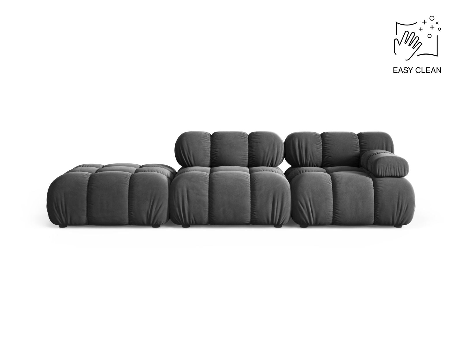 Bellis Modular Sofa, 4 Seats, 282x94 cm — Grey / Left