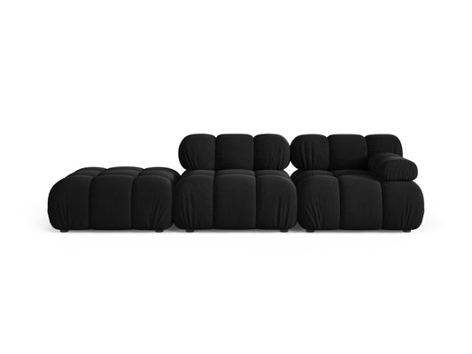 Bellis Modular Sofa, 4 Seats, 282x94 cm — Black / Left