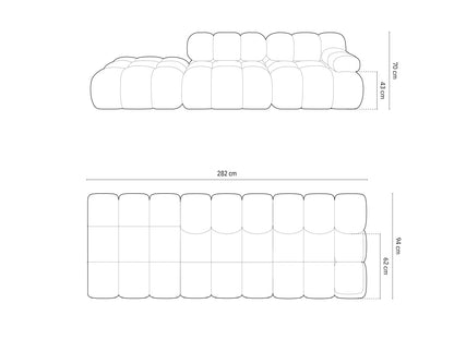 Sofa Samt Schwarz Bellis — Ansicht 4