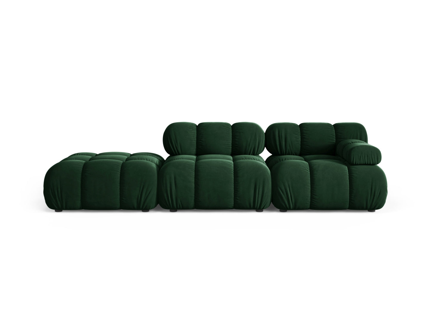 Sofa Samt Schwarz Bellis — Bottle Green