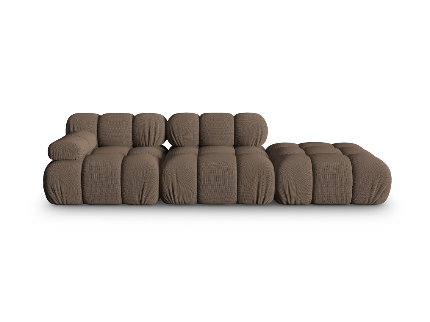 Bellis Modular Sofa, 4 Seats, 282x94 cm — Brown / Right