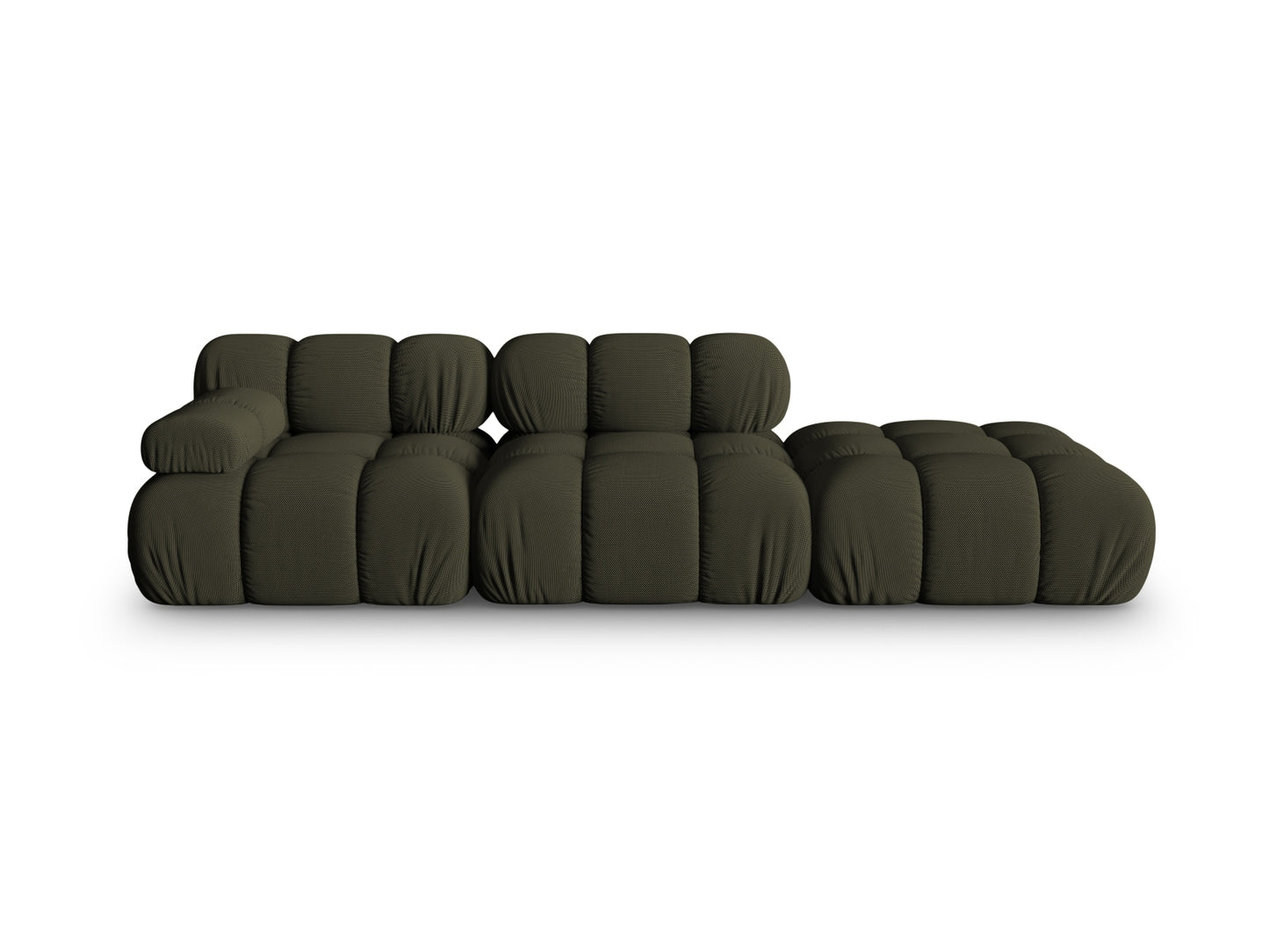 Bellis Modular Sofa, 4 Seats, 282x94 cm — Amazon Green / Right