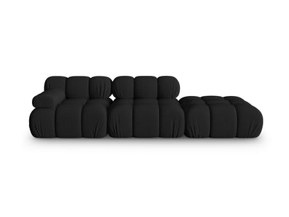 Bellis Modular Sofa, 4 Seats, 282x94 cm — Black / Right