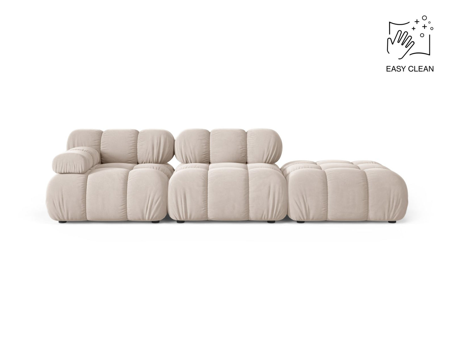 Bellis Modular Sofa, 4 Seats, 282x94 cm — Light Beige / Right